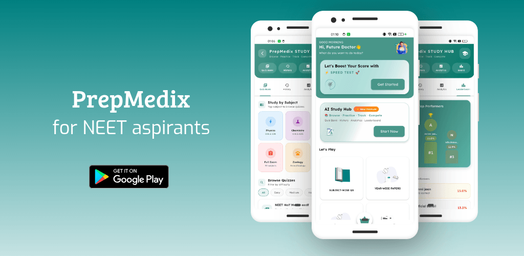 PrepMedix – NEET Quiz & Mock Test App